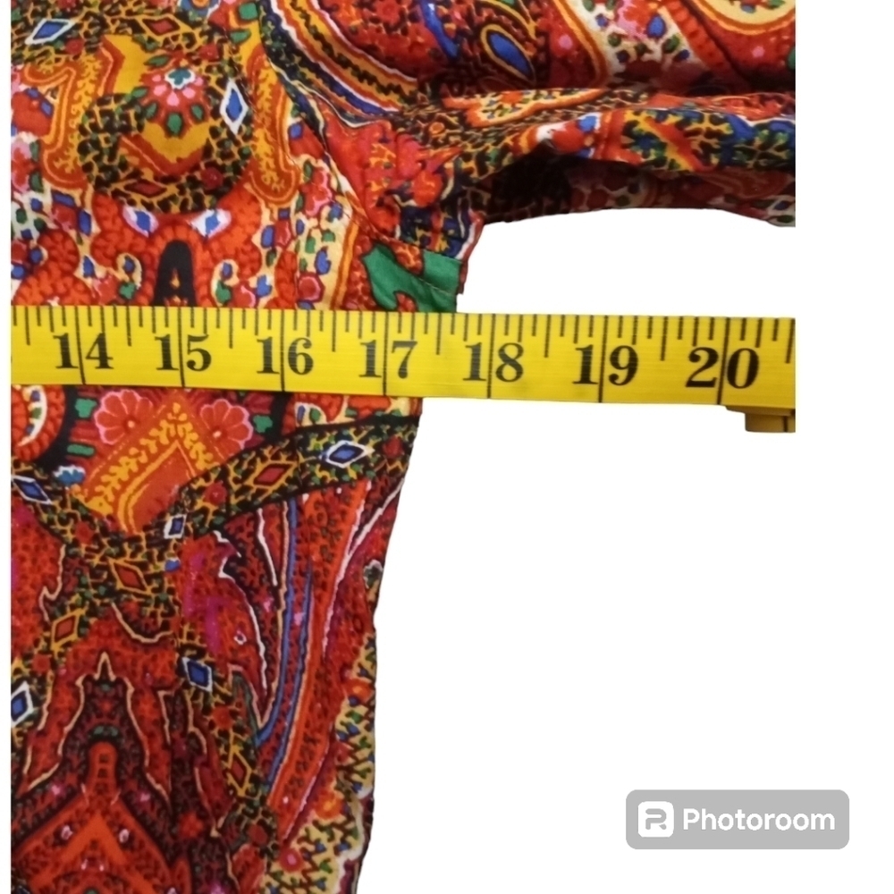 Lauren Ralph Lauren Button Down Baroque Print Blouse Size PS Petite - Picture 5 of 9